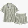 Minimalist Sage Gray Doodle Heart Scatter Custom Short Pajama Set