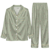 Minimalist Sage Green Mini Sprigs Custom Long Pajama Set