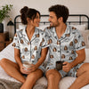 Minimalist White Bow Heart Scatter Custom Short Pajama Set - image 4