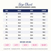 Size chart for personalized softball pajama pants in kid sizes 4-5Y to 12-13Y and adult XS to 5XL