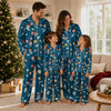 Playful Blue Novelty Icons Custom Long Pajama Set for Dog Lovers