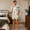 Playful Cream Balloon Star Scatter Custom Short Pajama Set - image 6