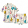 Playful Cream Balloon Star Scatter Custom Short Pajama Set - image 2