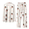 Playful Cream Bottle Motifs Custom Long Pajama Set