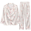 Playful Cream Bottle Motifs Custom Long Pajama Set