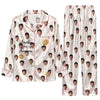 Playful Ivory Smiley Scatter Custom Long Pajama Set