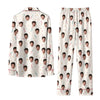 Playful Ivory Smiley Scatter Custom Long Pajama Set