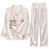 Playful Ivory Smiley Scatter Custom Long Pajama Set
