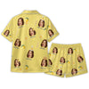 Playful Lemon Yellow Citrus Candle Toss Custom Short Pajama Set - image 3