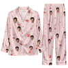 Playful Pink Glass Scatter Custom Long Pajama Set