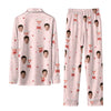 Playful Pink Glass Scatter Custom Long Pajama Set