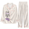 Playful White Micro Confetti Custom Long Pajama Set