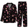 Romantic Black Heart Medley Custom Long Pajama Set