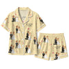 Romantic Champagne Couple Pose Medley Custom Short Pajama Set for Couples