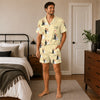 Romantic Champagne Couple Pose Medley Custom Short Pajama Set for Couples