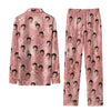 Romantic Dusty Rose Bouquet Scatter Custom Long Pajama Set