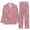 Romantic Dusty Rose Heart Outline Custom Long Pajama Set