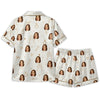 Romantic Ivory Ring Flute Scatter Custom Short Pajama Set for Bride - image 3