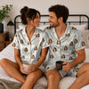 Romantic Ivory Ring Flute Scatter Custom Short Pajama Set for Bride - image 4