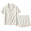 Romantic Ivory Ring Flute Scatter Custom Short Pajama Set for Bride - image 2