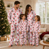 Romantic Pink Emblem Toss Custom Long Pajama Set
