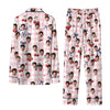 Romantic Pink Gingham Scatter Custom Long Pajama Set