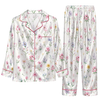 Romantic White Flower Medley Custom Long Pajama Set