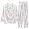 Romantic White Heart Contours Custom Long Pajama Set