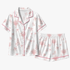 Romantic White Heel Bouquet Scatter Custom Short Pajama Set for Bride