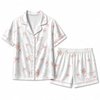 Romantic White Ribbon Ring Scatter Custom Short Pajama Set for Bride - image 2