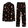 Rustic Black Foliage Scatter Custom Long Pajama Set
