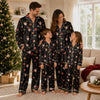 Rustic Black Foliage Scatter Custom Long Pajama Set