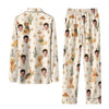 Rustic Cream Beige Aztec Diamonds Custom Long Pajama Set for Dog Lovers