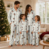 Rustic Cream Sprig Grid Custom Long Pajama Set