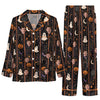 Spooky Black Mystic Motifs Custom Long Pajama Set