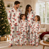 Vintage Cream Postage Grid Custom Long Pajama Set