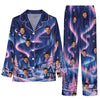Whimsical Blue Scenic Gradient Custom Long Pajama Set
