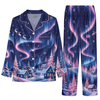 Whimsical Blue Scenic Gradient Custom Long Pajama Set