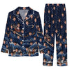 Whimsical Blue Storybook Landscape Custom Long Pajama Set