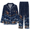 Whimsical Blue Storybook Landscape Custom Long Pajama Set