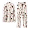 Whimsical Cream Ornament Scatter Custom Long Pajama Set