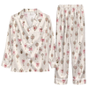 Whimsical Cream Ornament Scatter Custom Long Pajama Set