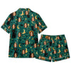 Whimsical Deep Teal Celestial Medley Custom Short Pajama Set