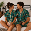 Whimsical Deep Teal Celestial Medley Custom Short Pajama Set