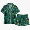Whimsical Deep Teal Celestial Medley Custom Short Pajama Set