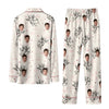 Whimsical Ivory Sketch Figures Custom Long Pajama Set