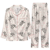 Whimsical Ivory Sketch Figures Custom Long Pajama Set