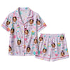 Whimsical Light Lavender Gift Bow Medley Custom Short Pajama Set