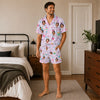 Whimsical Light Lavender Gift Bow Medley Custom Short Pajama Set - image 6