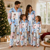 Whimsical Pastel Blue Pink Quilt Blocks Custom Long Pajama Set